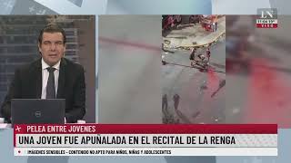 Recital de La Renga un joven fue noqueado por un efectivo de seguridad [upl. by Aidne]