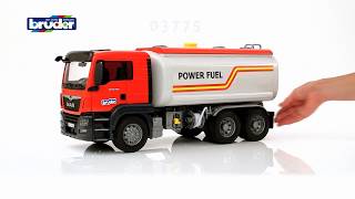 Bruder Toys MAN TGS Tanker Truck  03775 [upl. by Nekcarb]