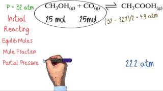 Equilibria Calculating the equilibrium constant Kp Qu 2 of 2 [upl. by Loughlin]