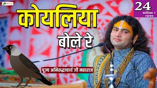 Koyaliya Bole Re  कोयलिया बोले रे  Beautiful Krishna Bhajan  Shri Aniruddhacharya Ji Maharaj [upl. by Ecila611]