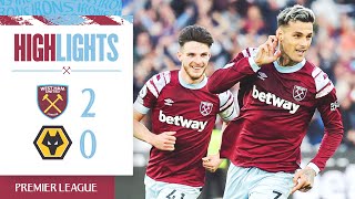 West Ham 20 Wolves  Gianluca Scamacca Scores First Premier League Goal  Premier League Highlights [upl. by Llehsram291]