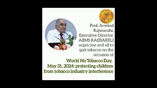 Word No Tobacco day 2024 [upl. by Acemat32]