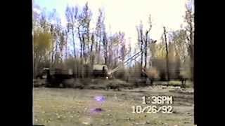 Bucyrus Erie 22B dragline digging a pond and loading a Kenworth dump truck [upl. by Aicilra]