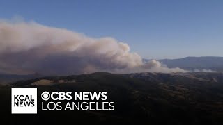 Firefight continues as 3600 acre fire burns the Grapevine [upl. by Olrak835]