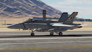 DCS WORLD F18 DEMO FLIGHT TRAINING AT KLSV [upl. by Rahcir690]