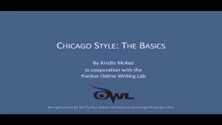 Chicago Style The Basics [upl. by Oman]