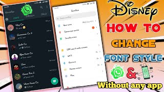 Disney Font  disney fontchange disneylovers whatsappfontchange [upl. by Lund]