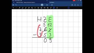 schriftliche Subtraktion Minus mit einem Übertrag im Zahlenraum bis 1000 [upl. by Wolsky]