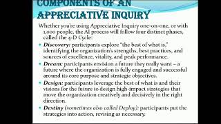 Appreciative Inquiry  BBA  MBA  Both English amp Hindi Explanation [upl. by Gustavo]