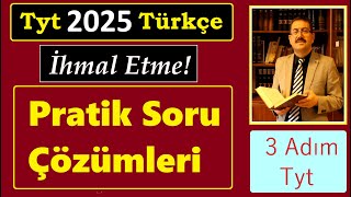 Tyt Türkçe Soru Çözümleri 2025 3 Adım Tyt Türkçe Soru Çözümü Tyt 2025 Sınava Hazırlık5 2025tayfa [upl. by Bardo]