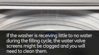 GE Appliances Unitized Spacemaker Washer  Cleaning Screens [upl. by Yttiy39]