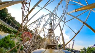 Hyperia Roller Coaster Thorpe Park Multi Angle POV Front Seat Back Seat Rider Cam [upl. by Sirap]