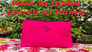 How to sew a zipper pouch Easy sewing Tutorial for beginnersDiy Makeup Pencil pouch from oldcloth [upl. by Yelbmik]