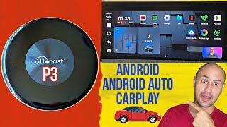 Ottocast OttoAiBox P3 Adaptador de Android Auto y Apple CarPlay inalámbrico YouTube en tu carro [upl. by Husch]