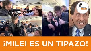 ¡MILEI UN TIPAZO Se filtran detalles inéditos de su vuelo a Argentina quotLos italianos no entendíanquot [upl. by Atnod]