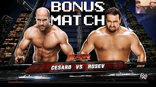 Bonus Match WWE 2K15 Rusev vs Cesaro [upl. by Neelasor]