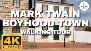 4K MARK TWAIN BOYHOOD TOWN HANNIBAL MISSOURI USA 🇺🇸 │WALKING TOUR [upl. by Alad]