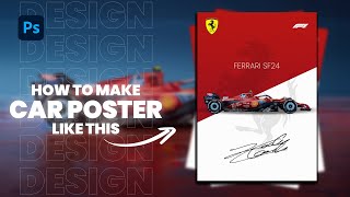 Formula 1 Car Poster design using photoshop [upl. by Spevek]