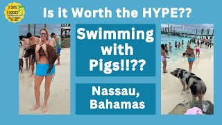 Swimming with The Pigs in the Bahamas Nassau Bahamas  Full Review [upl. by Sion]