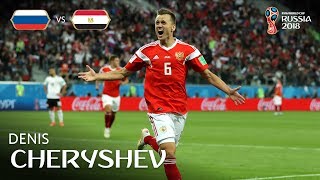 Denis CHERYSHEV Goal  Russia v Egypt  MATCH 17 [upl. by Aibos]