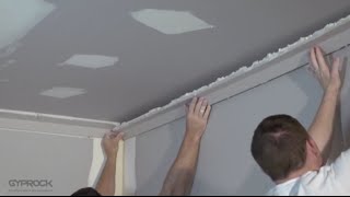 How To Install Plasterboard Part 5 Installing Cornice [upl. by Akinert]