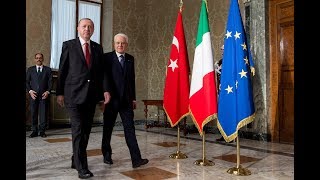 ill Presidente Mattarella riceve il Presidente della Repubblica di Turchia Erdoğan [upl. by Ulrich]