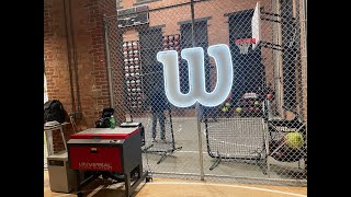 FLAGSHIP Wilson Sporting Goods Store w tennis wall amp basketball court NYC December 2023 [upl. by Regdor]