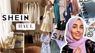 HUGE SHEIN Haul 🤯 TRY ON CLOTHING 👗 Hijab Outfits 🧕🏻 Muslim Modest Dress 🥼 [upl. by Nnyltak]