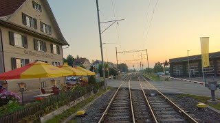 ★ 🇨🇭 Wil  Weinfelden  Romanshorn cab ride Mittelthurgaubahn Switzerland 082019 [upl. by Ignatzia]