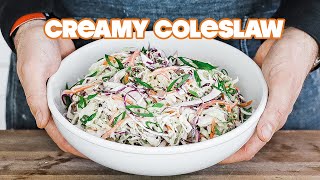 The Best Creamy Coleslaw Recipe [upl. by Gorey381]