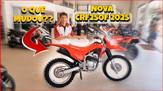 CRF 250F 2025 VERMELHA MUDOU [upl. by Anrak]