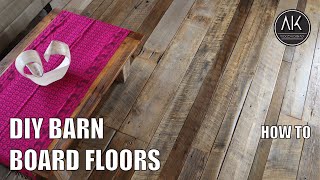 How To Install Barn Board Floors YOURSELF  DIY [upl. by Truda258]