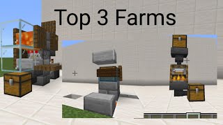 Top 3 Starter Farms In Minecraft Pe [upl. by Moyers]