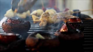 Grilling the side dishes on my hibachi grill [upl. by Vassell]