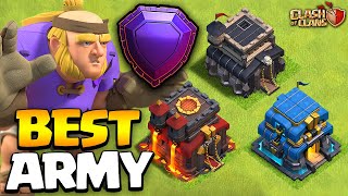 BEST Giant Thrower Pushing Attack Strategy for TH9 TH10 amp TH12  Clash of Clans [upl. by Ahsilif]