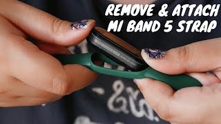 How to Replace Xiaomi Mi Band 5 Strap Easily [upl. by Kayla728]