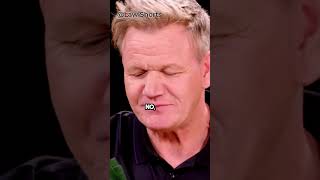 GORDON RAMSAY EATS THE HOTTEST SAUCE ON HOT ONES 🔥🔥🔥 gordonramsay hotones shorts short [upl. by Nirac]