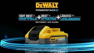 DEWALT® Sverige  DEWALT POWERSTACK 5Ah Battery [upl. by Merton365]