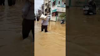 Flood Water in Ajithsingh Nagar  Floods in Vijayawada  Flood in Vijayawada Singhnagar [upl. by Caritta]