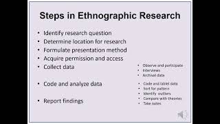 Ethnographic Research [upl. by Calesta]