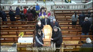 Kathleen OBrien Beglieve Bailieborough  Funeral Mass from StBrigids Church Knockbride West [upl. by Atrebla651]