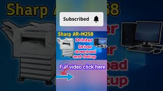 Sharp ARM258 printer USB Driver Download and install on windows Sharp printer setupshorts [upl. by Mandel]