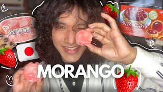 provando doces de MORANGO DO JAPÃO 🇯🇵🍓 [upl. by Emor703]