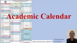 Academic Calendar KTUBTech 202425  Plan your Semester1 CK Karunakaran [upl. by Arbrab]