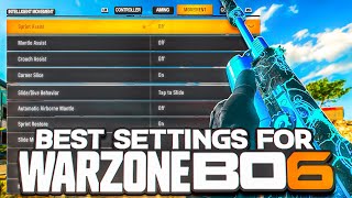 the BEST SETTINGS to USE on WARZONE ControllerGraphicsMovement  Black Ops 6 [upl. by Aierb409]