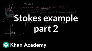 Stokes example part 2 Parameterizing the surface  Multivariable Calculus  Khan Academy [upl. by Evannia426]