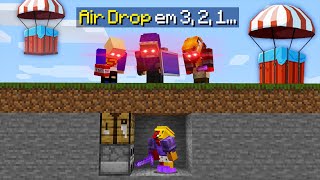 3 CAÇADORES vs 1 SPEEDRUNNER com AIR DROPS no minecraft3 Caçadores vs 1 Youtuber [upl. by Nwadrebma]