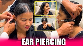 ഷാമിക്കും അഞ്ചിക്കും കാത്കുത്ത് 🤩  EAR PIERCING VLOG  ഷാമി കരഞ്ഞു 🥹 [upl. by Ayom]