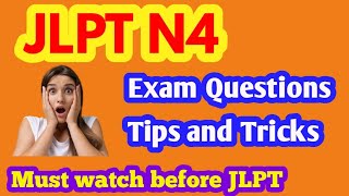 Jlpt N4 Tips And Tricks [upl. by Nel]