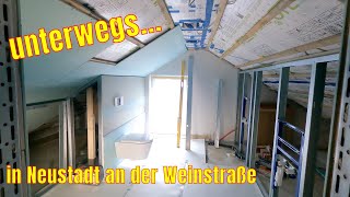 Der Trockenbauer unterwegs in Neustadt an der Weinstraße Badezimmer Umbau Dachgeschoss Drywall DIY [upl. by Daberath]